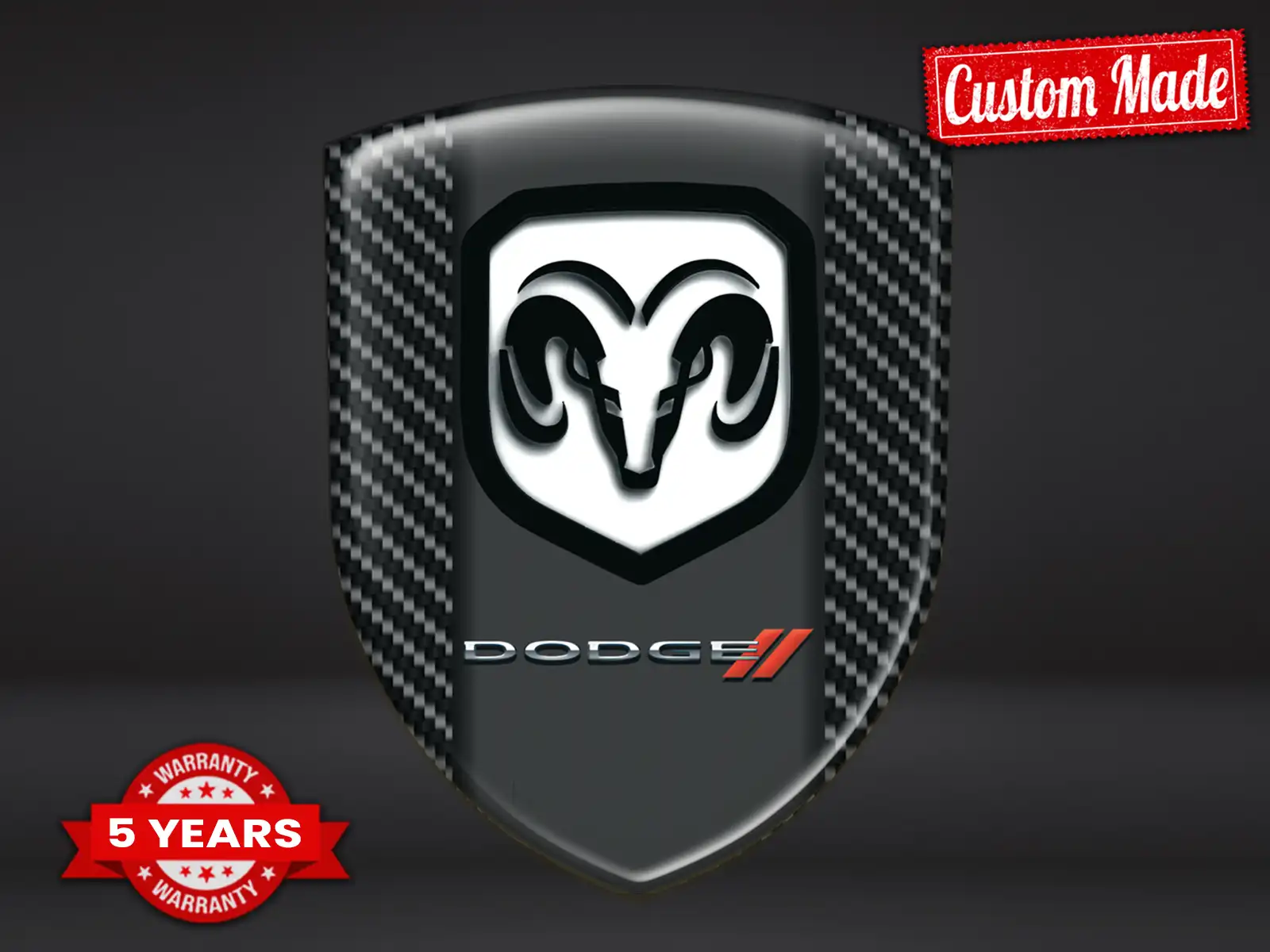 Dodge Decal Resin Premium Style High-End Vehicle Badges